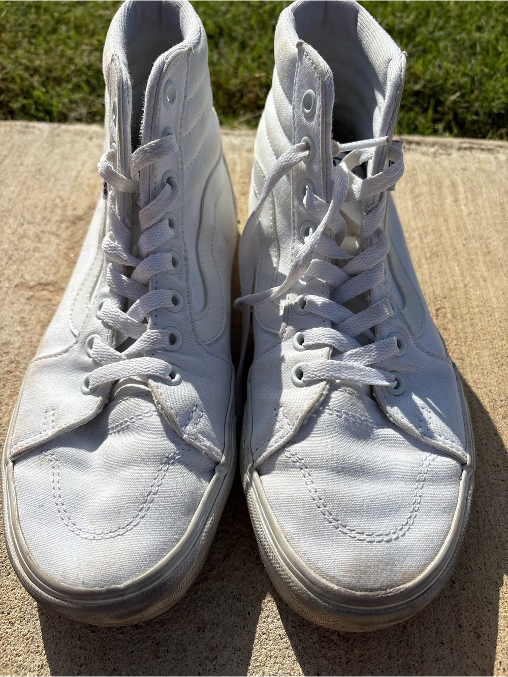 Women’s White High-Top Canvas Vans